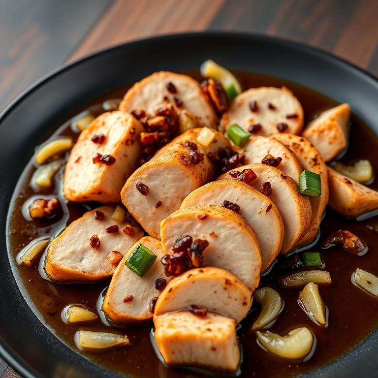 Sliced Chicken in Black Pepper Sauce