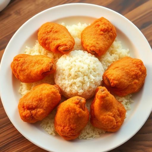Chicken Wings (5) with Egg Fried Rice