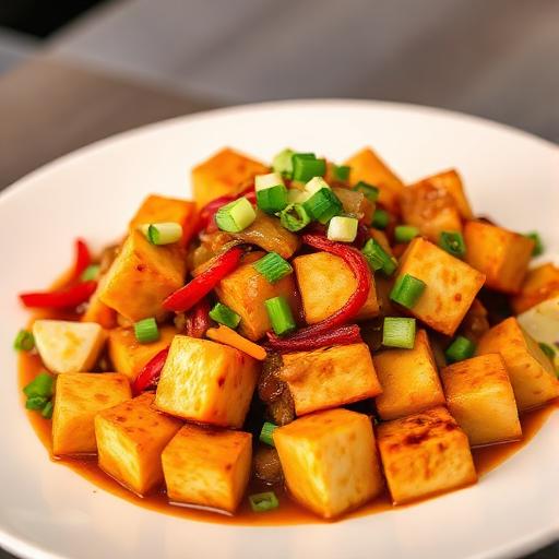 Manchurian Tofu with Mixed Vegetables