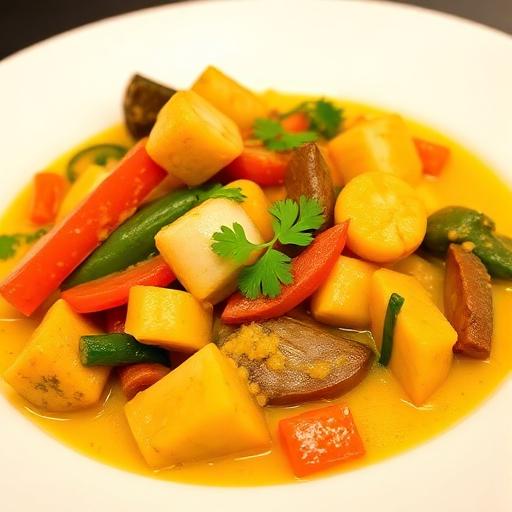 Mixed Vegetables in Yellow Curry Sauce