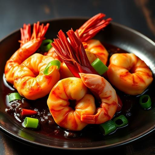 Prawns with Black Bean Sauce