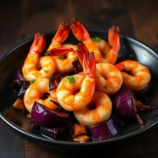 Prawns with Eggplant