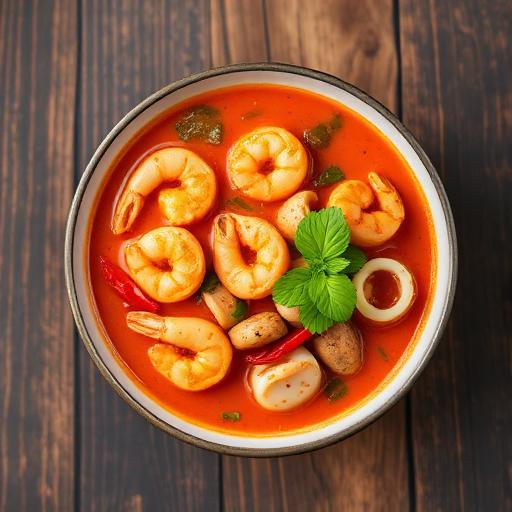 Red Coconut Curry Seafood