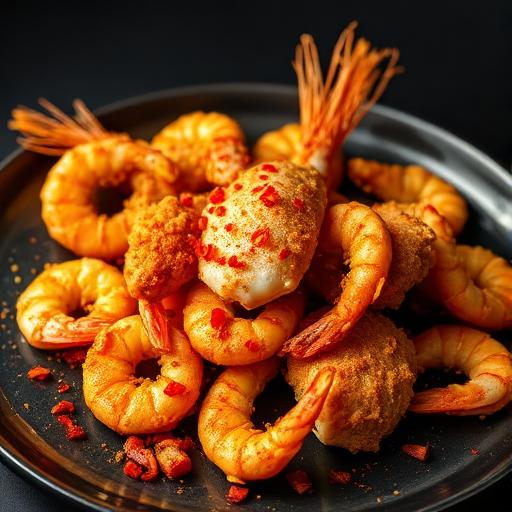 Spicy Deep-Fried Mixed Seafood Dry